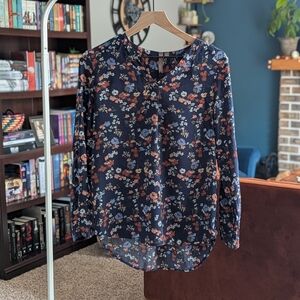 Floral Navy Women's Top